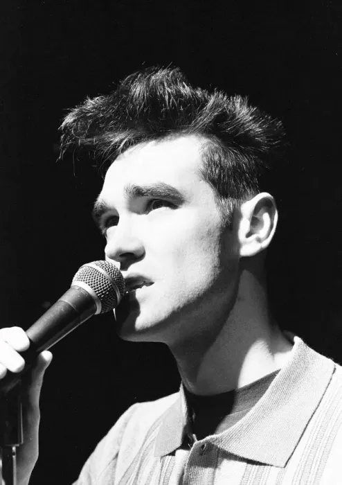 Framed Print : Morrissey, lead singer of Manchester group The Smiths, performing in concert Framed Print : Morrissey, lead singer of Manchester group The Smiths, performing in concert