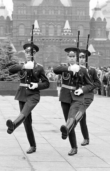 Moscow 1980 Olympic Games Soldiers on parade in Red Square