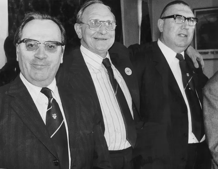 Framed Print : Moss Evans Delegate Transport and General Workers Union with Jack Jones