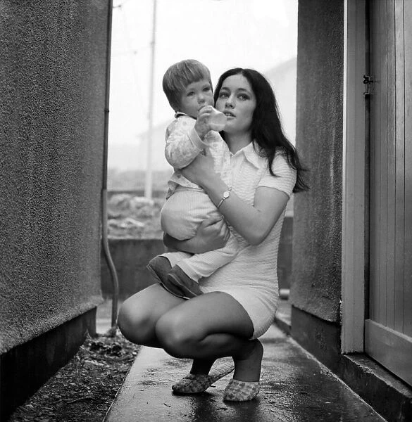 A mother with her two year old boy toddler. December 1969 Z11890-001