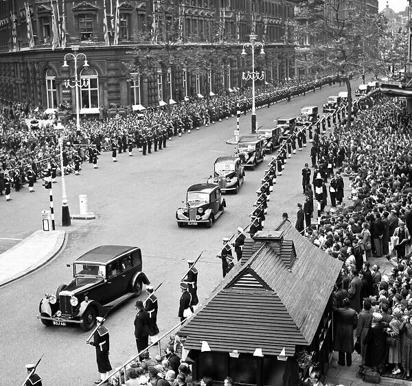 Motor-Car Procession of Royal and other Representatives of Foreign States seen here