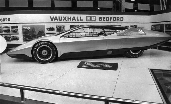 Motor Cars: A car of the future? Vauxhalls SRV - styling research vehicle - on show