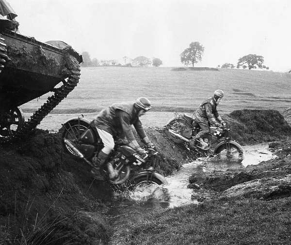 Motor Cycle training at Driving & Maintenance School in the Lake District November 1942