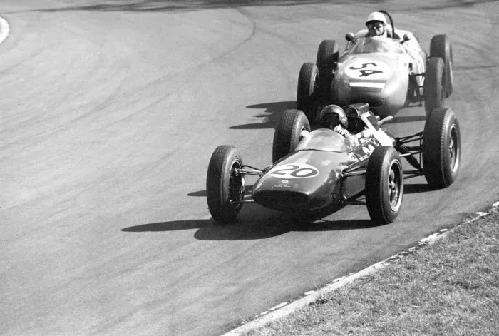 Framed Print : Motor racing 1962 at Aintree Liverpool Action from the British Grand Prix