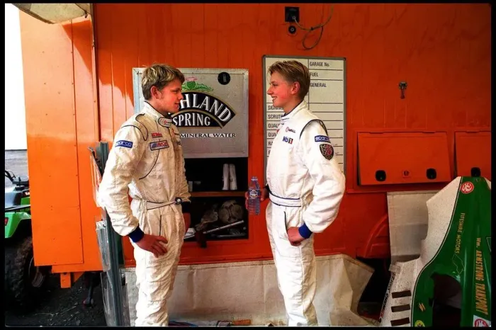 Framed Print : Motor Racing Brothers John And Ryan Dalziel August 1998 On The First Steps Of The Ladder Framed Print : Motor Racing Brothers John And Ryan Dalziel August 1998 On The First Steps Of The Ladder