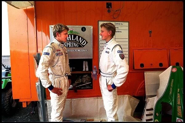 Motor Racing Brothers John And Ryan Dalziel August 1998 On The First Steps Of The Ladder