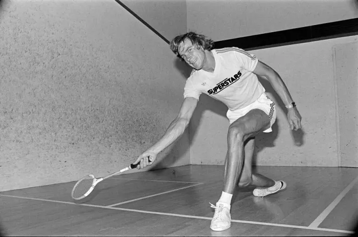 Framed Print : Motor Racing Driver James Hunt playing squash Picture taken circa 1st August Framed Print : Motor Racing Driver James Hunt playing squash Picture taken circa 1st August