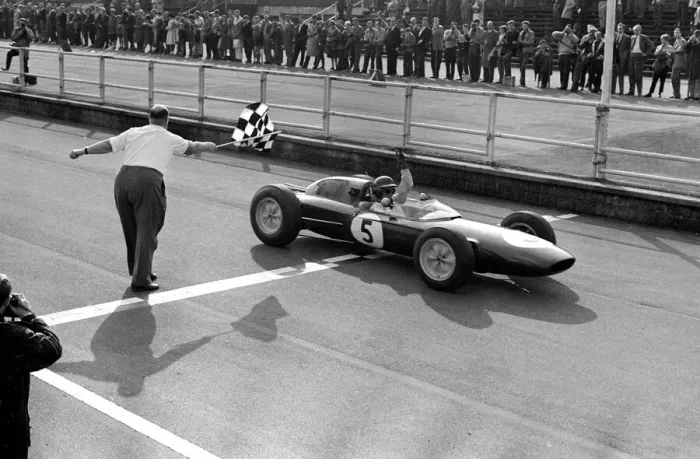 Framed Print : Motor racing International Daily Mirror Cup race at Aintree Liverpool April 1963
