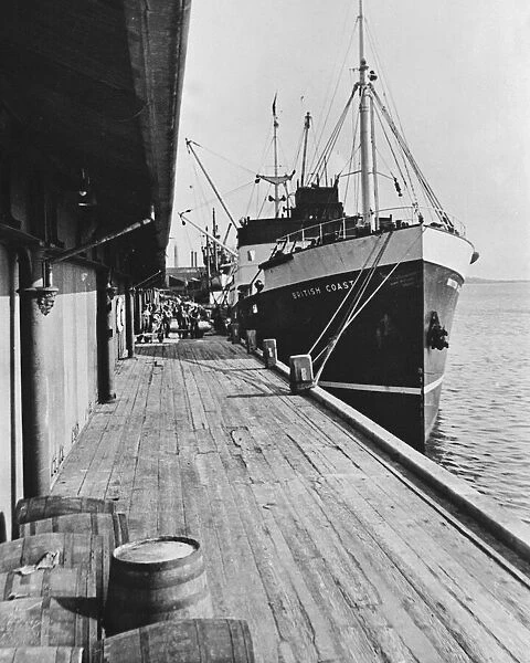 The motor vessel British Coast belonging to Coast Lines Ltd. 28th November 1953