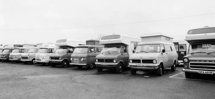 Framed Print : Motorhomes. 30th December 1977. Local Caption watscan - 03 / 02 / 2010 Framed Print : Motorhomes. 30th December 1977. Local Caption watscan - 03 / 02 / 2010