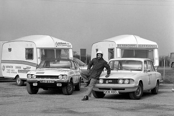 Motorsport: Humour: Unusual. Caravans. International Rally. Silverstone Circuit