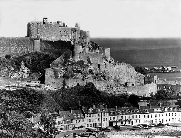 Mount Orgueil Castle on Jersey, Channel Island 1 June 1960 circa