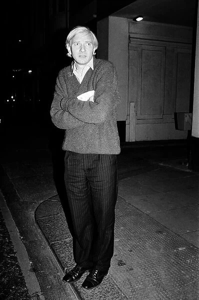 MP Harvey Proctor, pictured standing in the street. 13th March 1987
