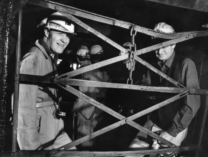 Framed Print : MP Tony Benn seen here during a trip to a North West Colliery 11th November 1977 Framed Print : MP Tony Benn seen here during a trip to a North West Colliery 11th November 1977