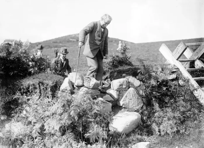 Framed Print : Mr David Lloyd George MP leader of the Liberal party on holiday in Wales Framed Print : Mr David Lloyd George MP leader of the Liberal party on holiday in Wales