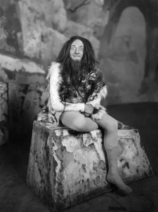 Framed Print : Mr. Dlarence Blakiston seen here as Wily Watcher in the play Prehistoric