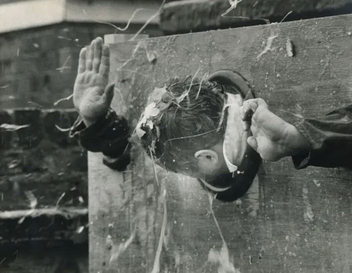 Framed Print : Mr Doug Chapman of the Hastings Arms, Seaton Delaval in the stocks for charity on 31st Framed Print : Mr Doug Chapman of the Hastings Arms, Seaton Delaval in the stocks for charity on 31st
