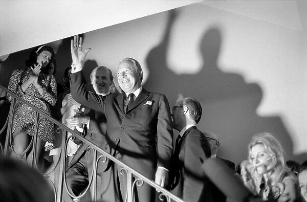Mr. Edward Heath at Tory H. Q. after winning General Election