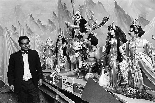 Mr Gupta with Indian statues. 13th October 1969