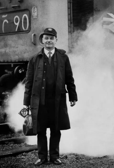 Framed Print : Mr. Harry Gray of Benton, stands beside a 2, 500 h. p. Brush Sulzer engine at Gateshead Framed Print : Mr. Harry Gray of Benton, stands beside a 2, 500 h. p. Brush Sulzer engine at Gateshead