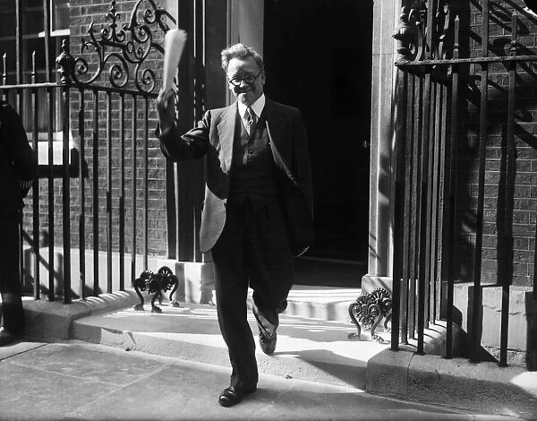 Mr Herbert Morrison Deputy Leader of the Labour Party seen here leaving 10 Downing Street