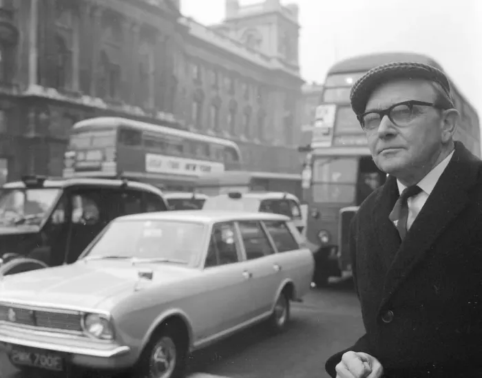 Framed Print : Mr Jack Jones of the Transport and General Workers Union wearimng a cloth cap which is
