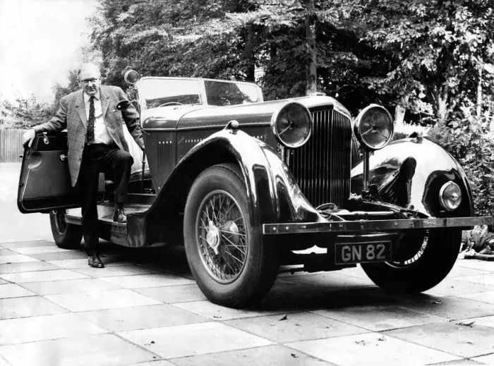 Framed Print : Mr James MacHarg of Elmfield Park, Gosforth, Newcastle with GN 82 Bentley 23 September Framed Print : Mr James MacHarg of Elmfield Park, Gosforth, Newcastle with GN 82 Bentley 23 September