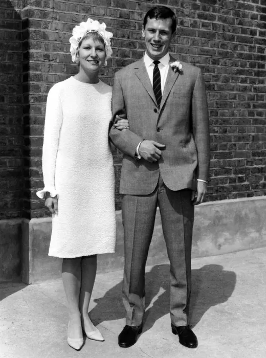 Framed Print : Mr James Peter Flanagan and Dr Patricia Margaret Butterworth after their wedding Framed Print : Mr James Peter Flanagan and Dr Patricia Margaret Butterworth after their wedding