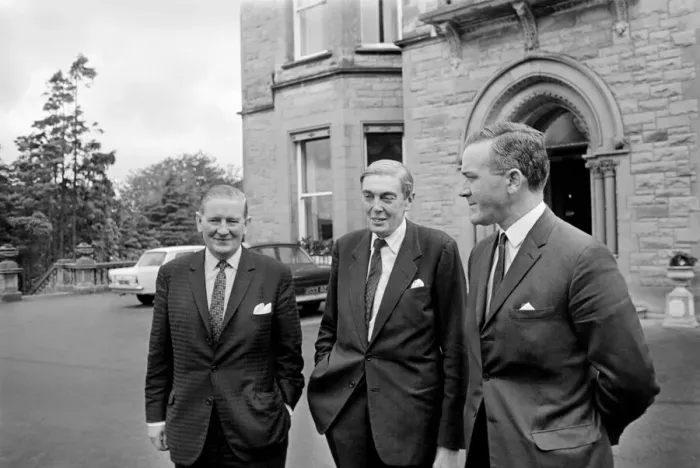 Framed Print : Mr. Justice Scarman (Center), Mr. George Lavery (Left) and Mr