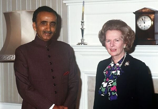 Mr Mohammade Kahn, the Prime Minister of Pakistan with Prime Minister Margaret Thatcher