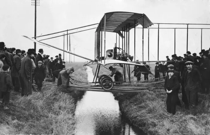 Framed Print : Mr Rawlinsons seen here having his Farman aircraft towed to the aviation grounds Framed Print : Mr Rawlinsons seen here having his Farman aircraft towed to the aviation grounds