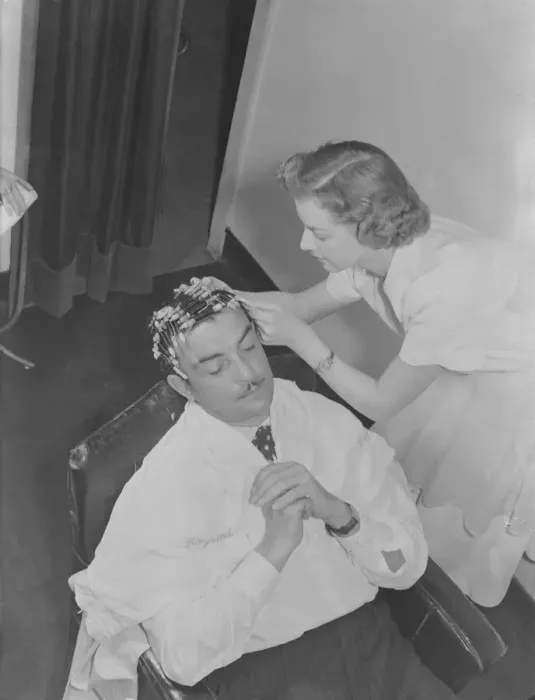 Framed Print : Mr Raymond, hair stylist has new poodle cut'7 / 3 / 1951 Cole Staff Framed Print : Mr Raymond, hair stylist has new poodle cut'7 / 3 / 1951 Cole Staff