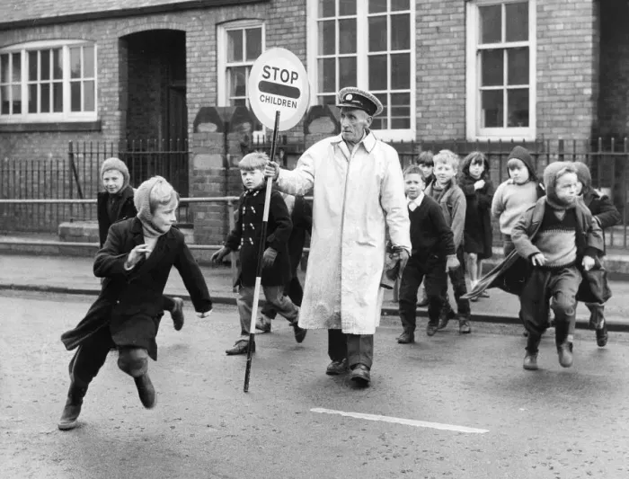 Framed Print : Mr Thomas Gowland lollipop man - crossing warden at Bloemfontein County school 01 / 06 / 75 Framed Print : Mr Thomas Gowland lollipop man - crossing warden at Bloemfontein County school 01 / 06 / 75