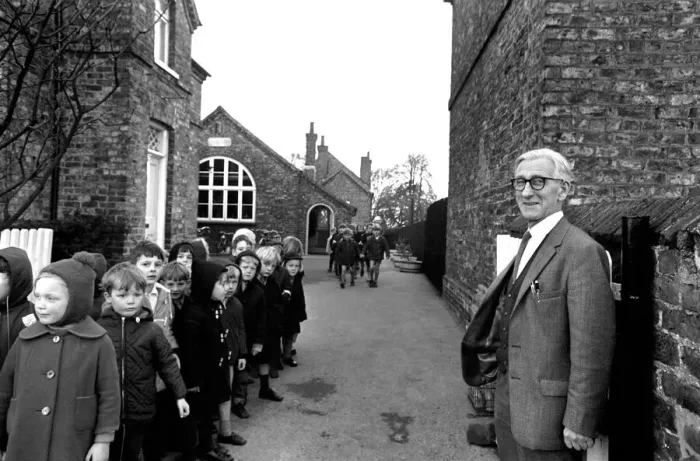Framed Print : Mr. Thompson, headmaster of the village school at Strensall, York s
