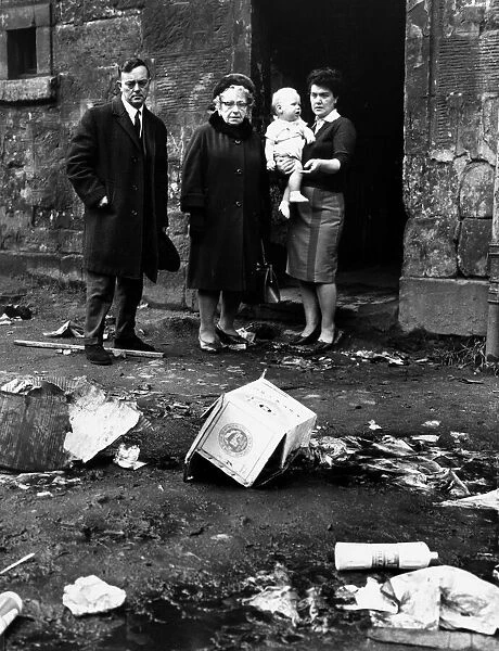 Mrs Alice Cullen MP for the Gorbals, and Labour candidate William Lindsay are shown
