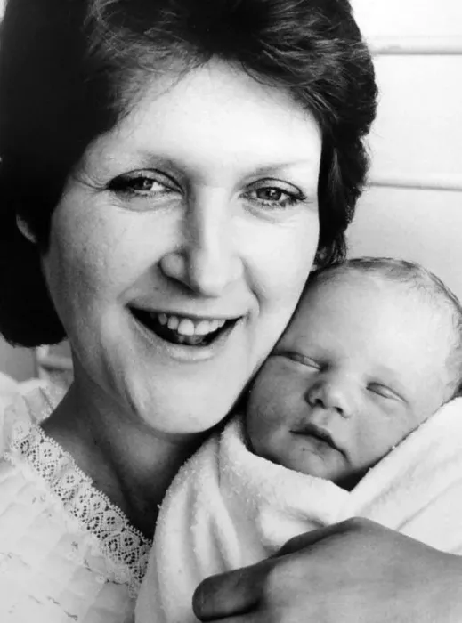 : Mrs Carol Goulding with her Miracle baby Sam at the Birmingham Maternity : Mrs Carol Goulding with her Miracle baby Sam at the Birmingham Maternity
