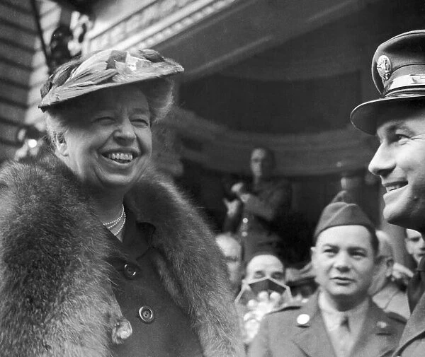 Mrs Eleanor Roosevelt, wife of the President, who is now in the country to see England