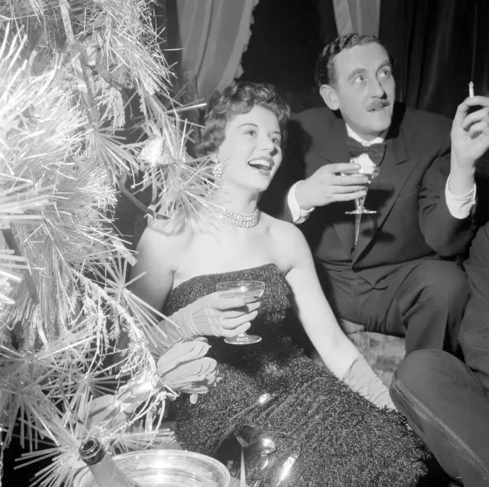 Framed Print : Mrs Eunice Gayson at the Room 21 Christmas party December 1954 Neg No E9119