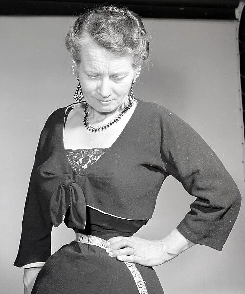 Mrs Grainger and her amazing 13 waist Circa 1960