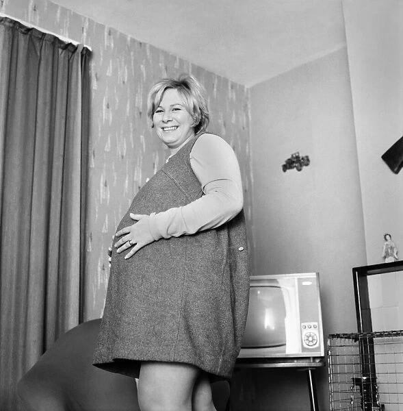 Mrs. Jennifer Wood of The Stow, Harlow, Essex is more than 12 months pregnant