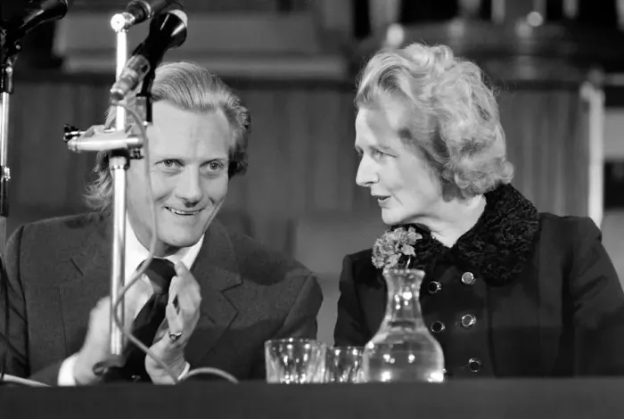 Framed Print : Mrs. Margaret Thatcher Talks to Tradesmen. Mrs. Margaret Thatcher with Mr. Hesseltine Framed Print : Mrs. Margaret Thatcher Talks to Tradesmen. Mrs. Margaret Thatcher with Mr. Hesseltine