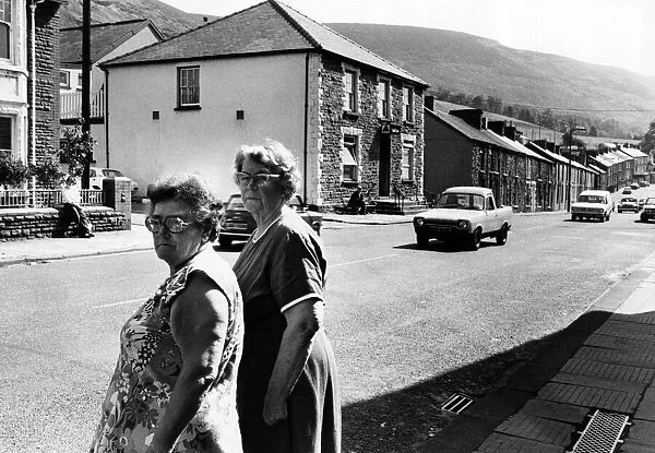 Mrs Mary Sykes (left) and Mrs Gwen Baker of Treorchy, pictured at the spot in High St