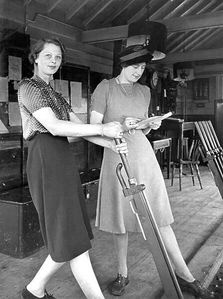 Mrs Village and Mrs Milward working in their box. August 1941 P012047