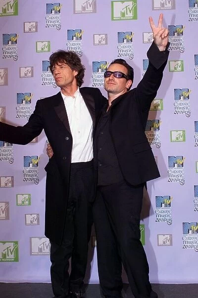 MTV Music awards in Ireland November 1999 Bono, lead singer with rock group U2