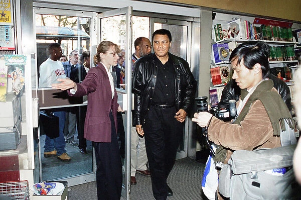 Muhammad Ali arriving for a book signing for his latest book called A Thirty Year Journey