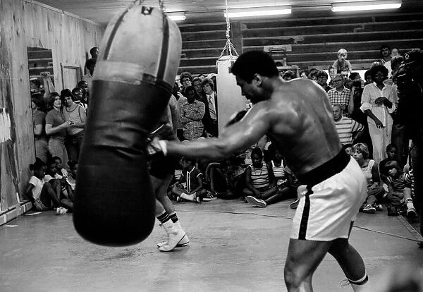 Muhammad Ali Boxer August 1978 (aka Cassius Clay) training for the fight with Leon