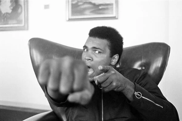 Muhammad Ali at his hotel near Dublin Ireland prior to his fight with Alvin Lewis