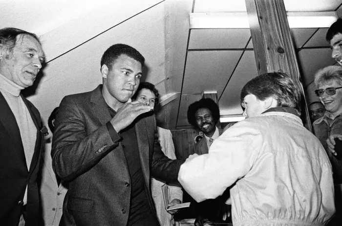 Framed Print : Muhammad Ali at Nuneaton. The boxing legend brought his own kind of magic to thrill Framed Print : Muhammad Ali at Nuneaton. The boxing legend brought his own kind of magic to thrill