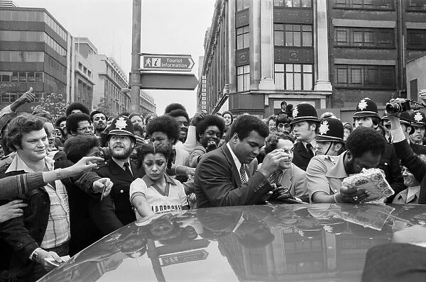 Muhammad Ali outside the Odeon in Birmingham. 7th June 1979