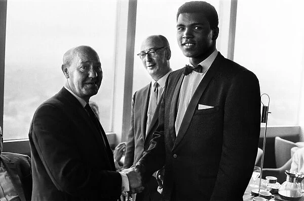 Muhammad Ali at the Post Office Tower in London. 27th July 1966